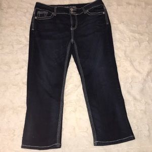 Dark blue capris from Maurice’s.